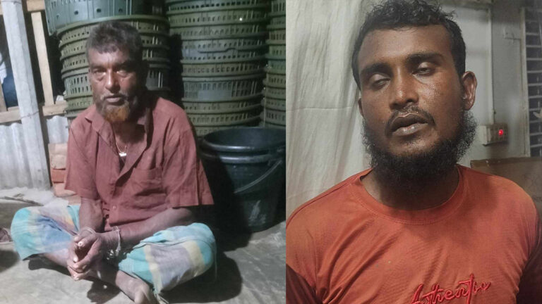 শ্যামনগরে জনতার হাতে ধরা পড়লো দুই বনদস্যু, উদ্ধার আগ্নেয়াস্ত্র