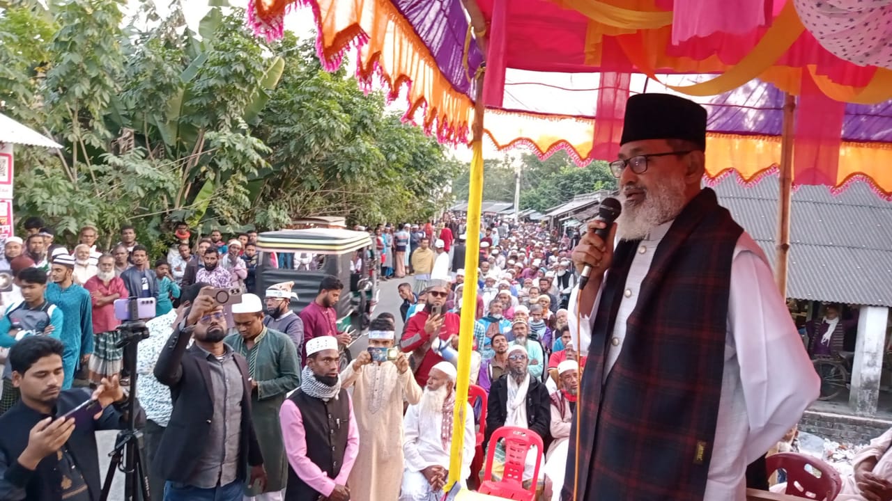 আশাশুনির আনুলিয়ায় এমপি প্রার্থী রবিউল বাশারের নির্বাচনী প্রচারণা, শোডাউন ও পথসভা