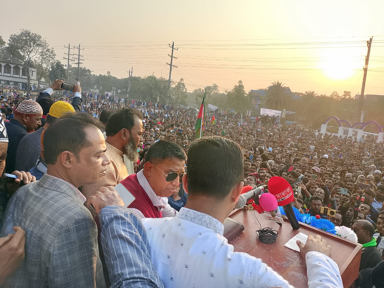 সাতক্ষীরা-৪ শ্যামনগরে ধানের শীষের জনসভা ও গণমিছিল